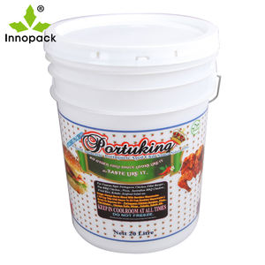 Seau de peinture en plastique à motif rond de 5 gallons de haute qualité seau/baril de capacité de 20L pour produits chimiques eau essence nourriture - Product Image 2