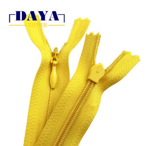 Fermeture éclair en nylon à extrémité ouverte personnalisable, ruban invisible <span class=keywords><strong>original</strong></span>, pied de fermeture éclair invisible pour pantalon <span class=keywords><strong>homme</strong></span>, chaîne longue, fermeture éclair en nylon jaune - Product Image 6