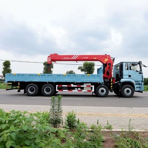 รถบรรทุกติดเครน Shacman 8x4 14 ตัน แบบเทเลสโคปิกบูม  รถเครนเคลื่อนที่ 25 ตัน พร้อมบูมเสริมแรง - Product Image 3