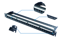 Panel de Conexiones Ethernet UTP de 24 Puertos CAT6 1U, Sin Herramientas, Accesorio de Red