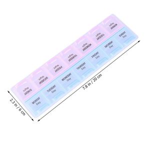 Venta al por Mayor 2024, Estuche para Pastillas de 7 Días, Caja con 14 Compartimentos, Pastillero de Plástico - Product Image 3
