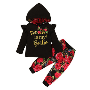 Ensembles de vêtements pour enfants, ensembles de pantalons fleuris pour bébés filles, produits les plus vendus des marques de vêtements chinoises - Product Image 1