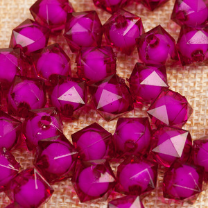 뜨거운 판매 8-16mm 흰색 사각형 아크릴 구슬 수제 DIY 구슬 도매 플라스틱 플렉시 유리 구슬 - Product Image 5