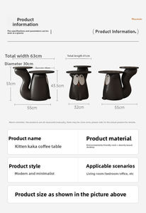 Table d'appoint créative pour chat Pièce décorative pour le sol Petite table basse de rangement Canapé de salon Meuble <span class=keywords><strong>TV</strong></span> Table basse créative - Product Image 6