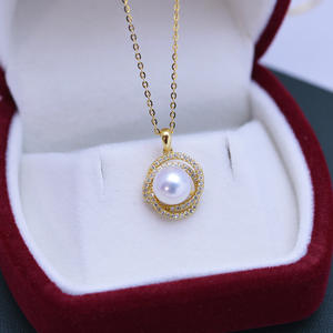 สร้อยคอเงินแท้ S925 แบบปรับได้ ยี่ห้อ Zhuji พร้อมจี้มุกน้ำจืดรูปตัว Y แบบชิ้นเดียว สำหรับงาน DIY ขายส่ง - Product Image 1