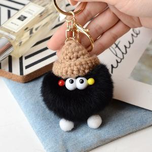 Nouveau mignon boule de charbon <span class=keywords><strong>porte</strong></span>-clés en peluche petite poupée en peluche suspendue sac de voiture accessoire <span class=keywords><strong>porte</strong></span>-clés pendentif solide en peluche <span class=keywords><strong>porte</strong></span>-clés <span class=keywords><strong>porte</strong></span>-clés - Product Image 6