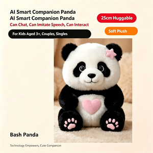 Peluche de Panda Cariñoso para Compañía, Abrazos y Calma, con Corazón LED de Poliéster, Ideal para Fiestas - Product Image 2