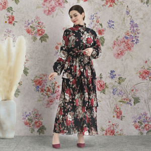 Robe de style vintage Loriya 2023, robe de mode Aliexpress, pure beauté, imprimé animal, jupe longue jusqu'aux chevilles, abaya d'hiver pour adultes - Product Image 2