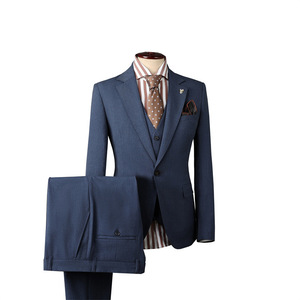 Vestido DE BODA formal de negocios para hombre de estilo británico y coreano Traje Delgado informal para <span class=keywords><strong>novio</strong></span> con frente plano de longitud larga - Product Image 5