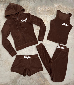 Produttori di <span class=keywords><strong>Abbigliamento</strong></span> per Logo Personalizzato, Set Due Pezzi in Felpa Francese per <span class=keywords><strong>Donna</strong></span>, Tuta Sportiva Primaverile con Felpa con Zip Classica - Product Image 1