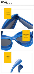 Gafas De <span class=keywords><strong>Sol</strong></span> futuristas De Color caramelo 2025 para mujer, gafas De <span class=keywords><strong>Sol</strong></span> infladas De Cateye, gafas divertidas De Navidad para hombre, gafas De <span class=keywords><strong>Sol</strong></span> gratis con logotipo de lujo - Product Image 6