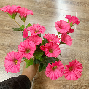 Fleur artificielle en soie, type Trompette, style Lys du matin, Pétonia, ou type lierre, en bouquet ou branche, pour arche de mariage, centre de table, projet, Kunstblume - Product Image 2