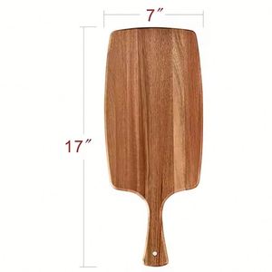 Planche à découper rectangulaire en bois d'acacia naturel, grande planche de service pour charcuterie, plateau de présentation - Product Image 4