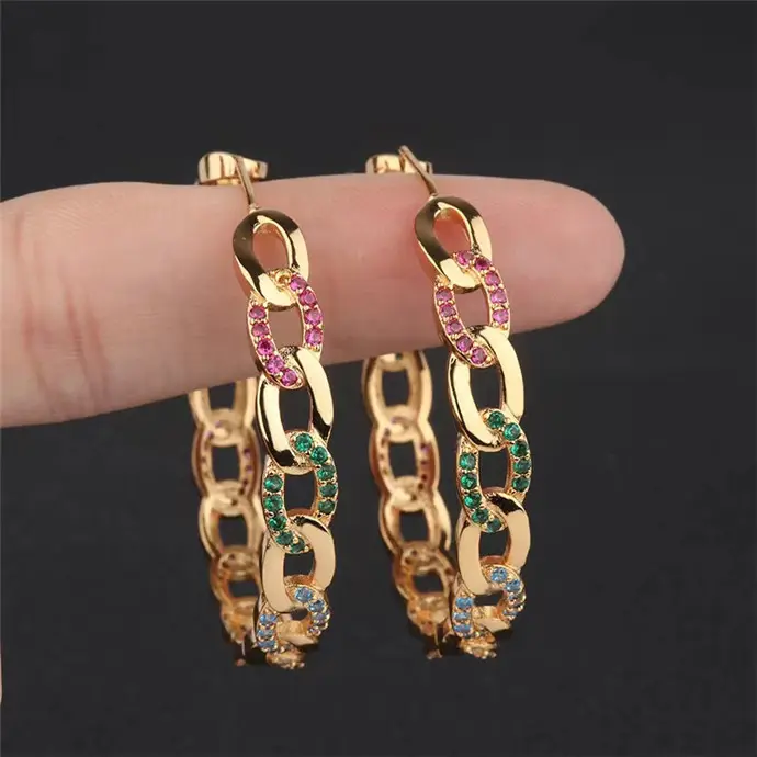 luckyee - Charms Elegant hoop Earrings Wholesale women big gold Earrings