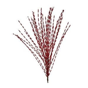 Rama con varillas retorcidas, rojo metálico, altura 85 cm - Product Image 1