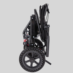 Fauteuil roulant pliable en alliage d'aluminium avec cadre épaissi résistant à la rouille, aide à la mobilité manuelle pour les voyages et l'usage quotidien - Product Image 3