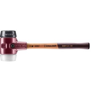 Mazos DE CARA blanda HALDER - 3027.080 SIMPLEX-Composición de caucho/superplástico con carcasa de hierro fundido y mango de madera de alta calidad - Product Image 1
