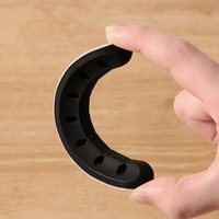 Clips de gestion de câbles USB multifonctionnels auto-adhésifs en silicone, carrés, avec design à 3/5/7 trous, épaisseur 2,1 cm, noirs