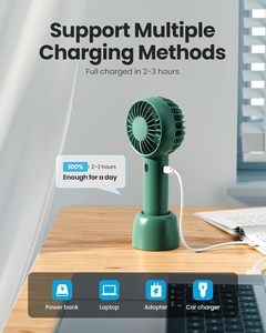 Ventilateur portable miniature rechargeable de haute qualité, personnalisable, pour les sports de plein air, l'été, fonctionnant sur batterie, pour un usage domestique - Product Image 5
