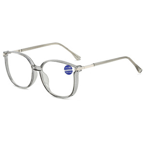 Nueva moda Anti-Blue Light Presbyopia <span class=keywords><strong>Gafas</strong></span> para mujer Moda Marco grande con material de PC marrón claro púrpura gris - Product Image 4