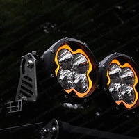 Lampu Bar LED Amber Modular 32 Inci yang Dapat Disambung untuk Jeep Wrangler Bronco Tacoma Gladiator Hilux Ranger Off Road 4X4