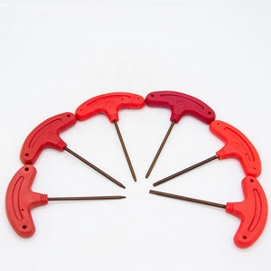 Chiave a Brugola con Impugnatura a T Rossa in Acciaio Legato S2, Personalizzabile OEM, Grado Industriale, Sistema Metrico, Testa Torx, Chiavi Esagonali T20 - Product Image 3
