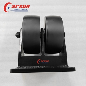 8-Zoll-Doppelradrollen Ultra-Hochleistungs-Industrie-Fest rollen 200mm Stahl-Nylon rad Starre OEM-Anpassung - Product Image 4