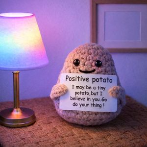 Animales de Ganchillo Positivos, Regalos de Animales de Ganchillo de Apoyo Emocional con Tarjeta de Mensajes Positivos, Decoración de Escritorio - Product Image 2