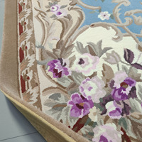 9x12 épais touffeté à la main laine Floral Aubusson Style tapis tapis bleu clair vert rose couleurs pour la maison salon
