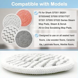 Tampons de vadrouille à <span class=keywords><strong>vapeur</strong></span> adaptés aux requins S7000AMZ S7001 S7001TGT S7000 série T2/T21/U6002 pièces d'aspirateur en tissu de vadrouille lavable - Product Image 5