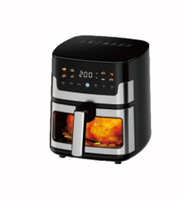 Friteuse à air numérique à double cuve avec grand écran couleur et fenêtre de visualisation, capacités 2.5L, 5.0L, 6.0L, 8L, 9L, 10L, 11L, 12L