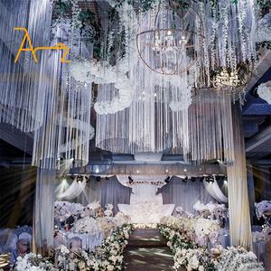 Décoration de plafond de mariage Rideaux <span class=keywords><strong>à</strong></span> paillettes <span class=keywords><strong>à</strong></span> franges colorées pour salon Décoration et fournitures de mariage - Product Image 2