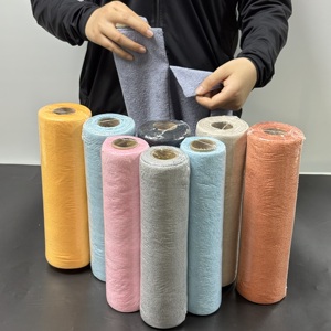 Confezione da 20 Rotoli di Panni in Microfibra, Salviette Pulizia a Strappo Riutilizzabili e Lavabili, Assorbenti per Auto, <span class=keywords><strong>Casa</strong></span>, Cucina, Asciugatura <span class=keywords><strong>Piatti</strong></span> - Product Image 1