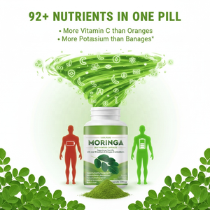 แคปซูลผงใบมะรุม 100% ซูเปอร์ฟู้ดบริสุทธิ์ บำรุงข้อต่อ พลังงาน ระบบเผาผลาญ เสริมภูมิคุ้มกัน สำหรับผู้ใหญ่ - Product Image 3