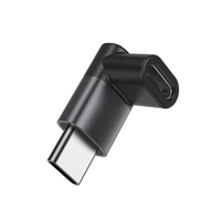 Adaptor 20Gbps Konektor 90 Derajat USB3.2 Adaptor Tipe C OTG Produsen Adaptor PD100W USB C ke USB C Adaptor OTG