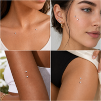 Connecteur de barre d'oreille en titane plaqué or personnalisé avec sertissage griffe pour piercing corporel, accessoires de bijoux pour mariage et enfants