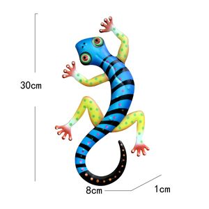 Conjunto de 5 Metal Gecko pared decoración arte Animal arte escultura colgar interior al aire libre para la casa - Product Image 2