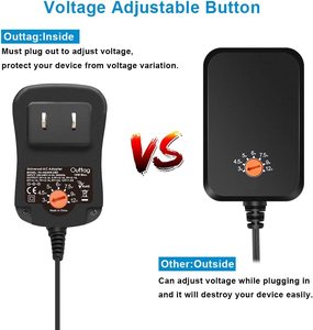 18W Universal AC Adapter 3V 12V Regulated Multi Voltage <b>Switching</b> Power Supply for 3-12V Electric Appliances Replacement for - Product Image 3