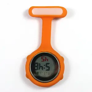 Настраиваемые электронные силиконовые наручные часы для медсестер, низкая цена, оптовая продажа, карманные часы для медсестер, минимальный заказ