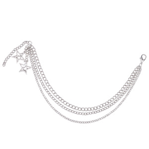 Multi Layered Star Pendant Shoe <b>Chain</b> Zinc Alloy Detachable For Martin <b>Boots</b> Unisex Daily Wear - Product Image 5
