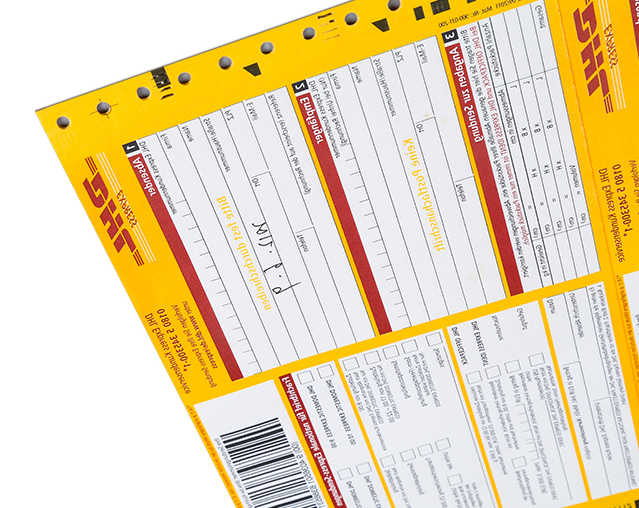 Dhl High Quality Courier Waybill With Barcode and Digital Number