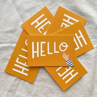Cartolina con scritta positiva stampata personalizzata per la promozione della motivazione o uso regalo di cancelleria