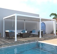 Gazebo Aluminium Alloy Moonlight untuk Luar Ruangan, Pelindung dari Matahari dan Hujan, Desain Ramah Lingkungan Tahan Air, Terinspirasi Alam, Rangka Tahan 8 Tahun