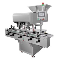 Machine de comptage et de remplissage de pilules en plastique à écran tactile haute vitesse, vibrante et réglable pour différentes tailles de flacons et comprimés