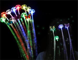 2025 chaud lumineux papillon tresse Led coloré tresse fibre optique perruque <span class=keywords><strong>Flash</strong></span> pince à cheveux accessoires de fête - Product Image 4