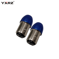 Vente en gros 12V 1157 Led Bay15D flash stroboscopique ampoule halogène couleur de la lumière bleue clignotant arrière de direction ampoule de clignotant de moto