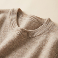 Pull en laine 100 % pure biologique pour femme, col rond, certifié GOTS, tricoté minimaliste, essentiel, style luxe discret