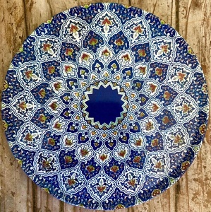 Blue Ethnic Hand Woven Embroidery <b>Table</b> <b>Coaster</b> - Product Image 1