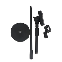 Support de microphone de table réglable avec base lestée et poignée souple pour caissons de basses à embrayage rotatif, amplificateurs de guitare et instruments de musique
