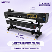 Imprimante grand format 1,8 m avec 2 cartes Hoson XP600 CMYK – Machine de production publicitaire grand format – Vente en gros OEM